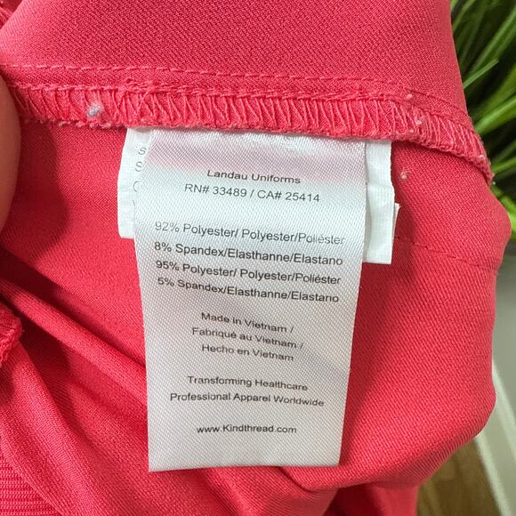 Landau Forward Women's‎ Jogger Scrub Pants Petite Small PS Tea Berry Medical - Picture 11 of 12